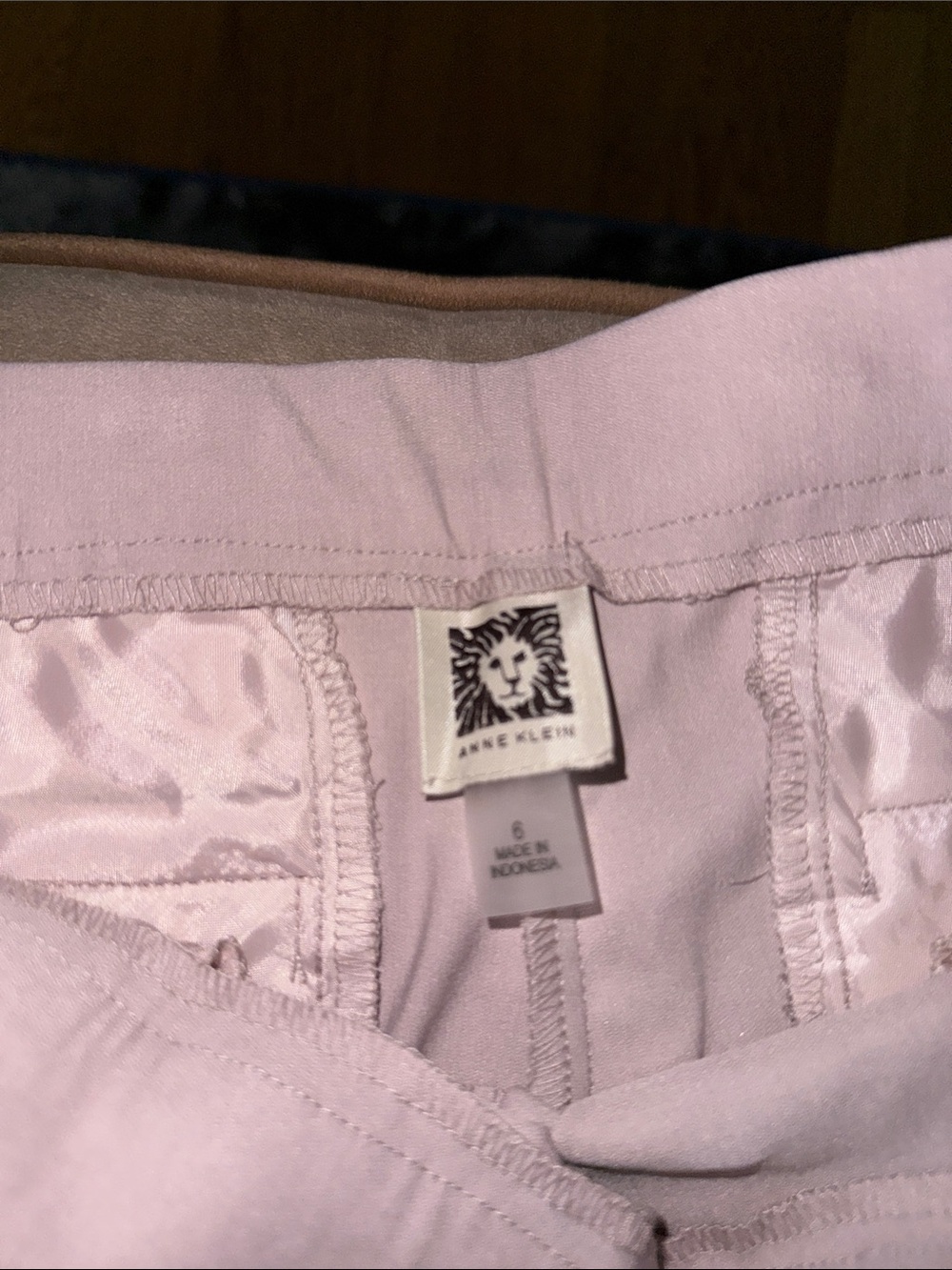 Anne Klein Light Pink Women’s Stretch Pull-On Pants - Picture 2 of 3